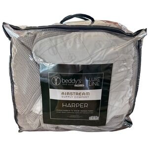 Beddy's Harper Luxe Zip Bedding Airstream Supply Co RV Gray Set ZipBase NEW